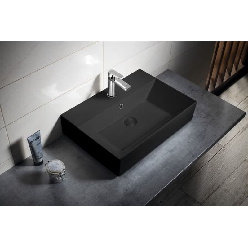 ISVEA - SISTEMA keramické umývadlo 60x42cm, čierna mat 10SF50060-2N 4