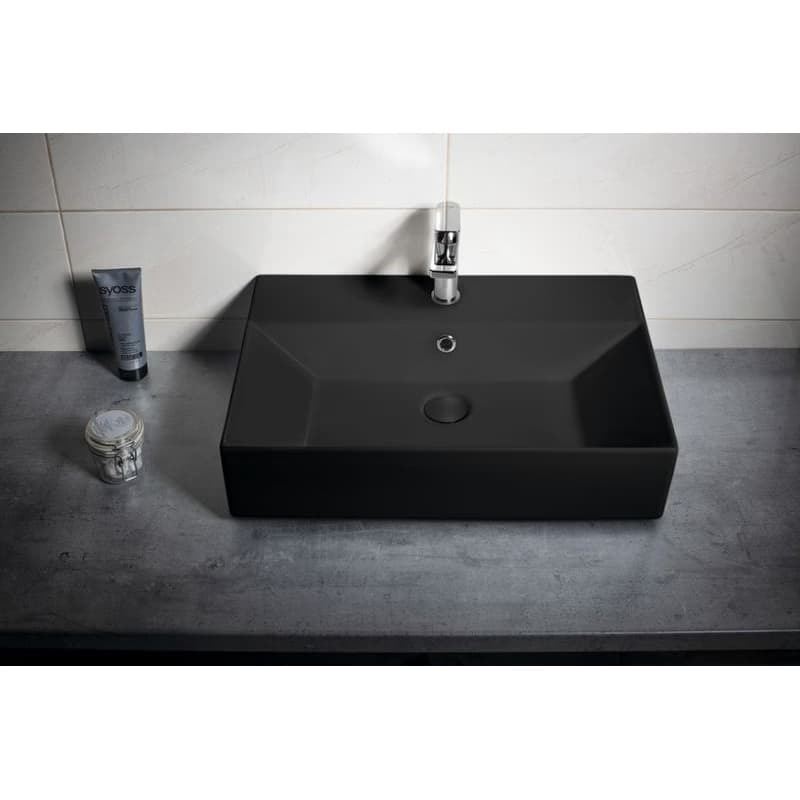 ISVEA - SISTEMA keramické umývadlo 60x42cm, čierna mat 10SF50060-2N 5