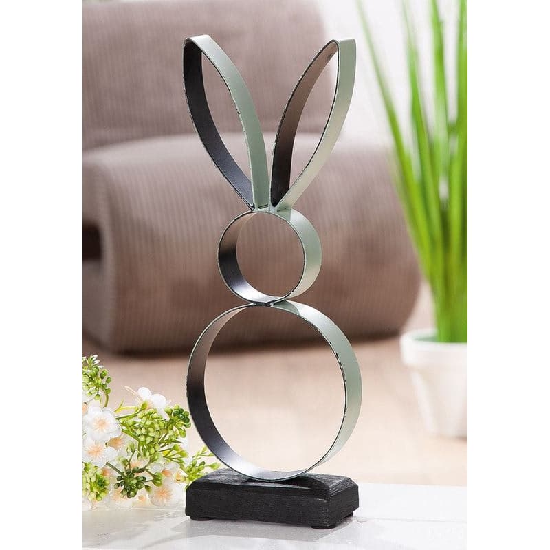 Kovový stojan s reliéfom králika "Hasi" 1