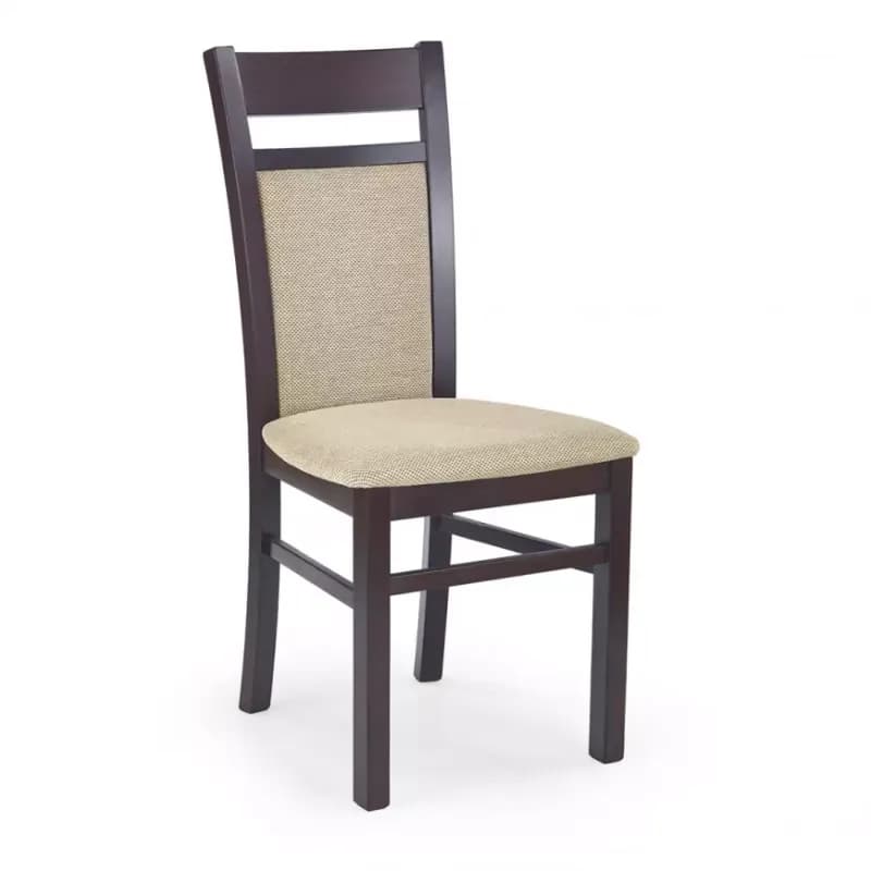 Stolička Gerard 2 drevo/tkanina tmavý orech/torent beige 1