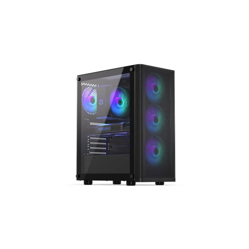 ENDORFY Case Ventum 200 ARGB, Priehľadná bočnica, ATX, 4x120mm ARGB Fan, čierna 1