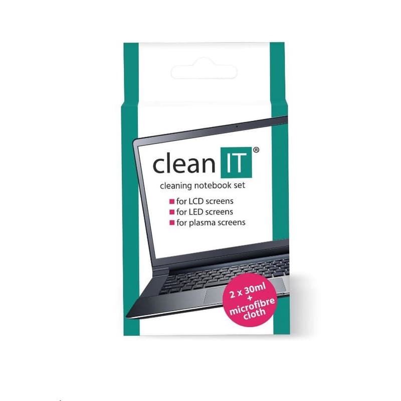 CLEAN IT čistiaci roztok na obrazovky s utierkou, 2x30ml 1