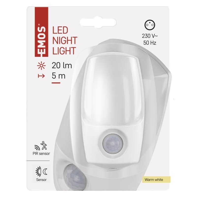 EMOS LED Nočné svetlo P3318, PIR + nočný senzor 3