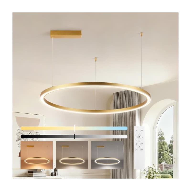 Brilagi - stmievateľný LED luster na lanku PORTOFINO LED/60W/230V pr. 80 cm zlatý +DO BRI510