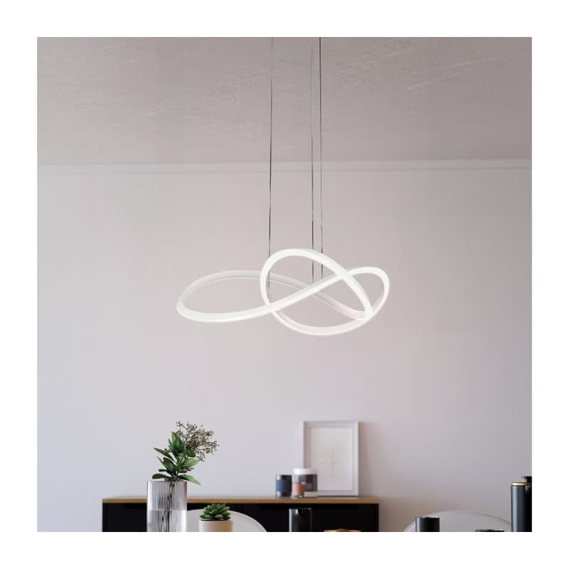 Eglo 390528 - LED stmievateľný luster na lane RIAZA LED/40W/230V 2200-6500K biela + diaľkové ovládanie 390528