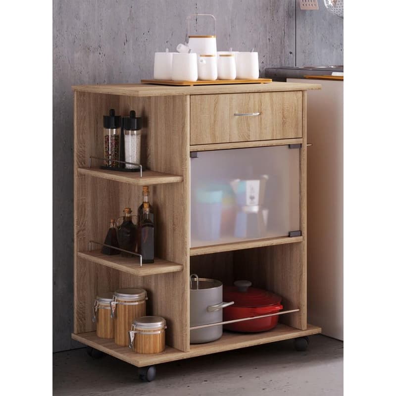Kuchynský vozík Pocis, dub sonoma 1