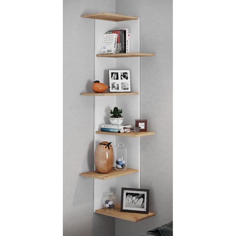 VCM Rohový regál "Balos XL", medový dub 1