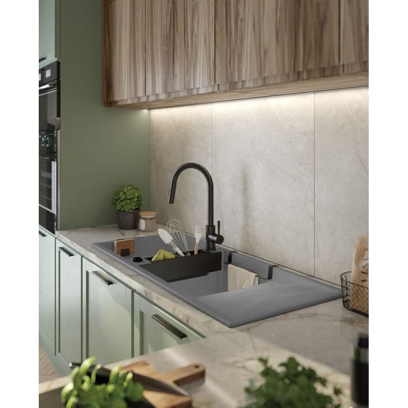 DEANTE DEANTE - Magnetic metallic grey granitový drez, 2-bowl ZRM_S213 2