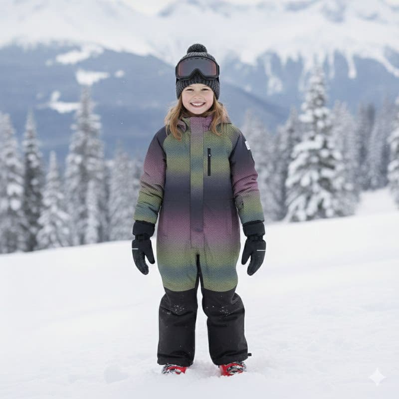 Dievčenský zimný overal COLOR KIDS Coverall - AOP-4213-Bonbon 6