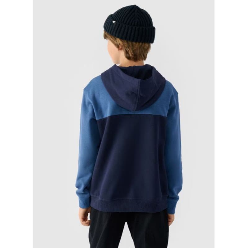 Chlapčenská mikina s kapucňou 4F JUNIOR SWEATSHIRT-JWAW24TSWSM1222-30S-DARK BLUE 3