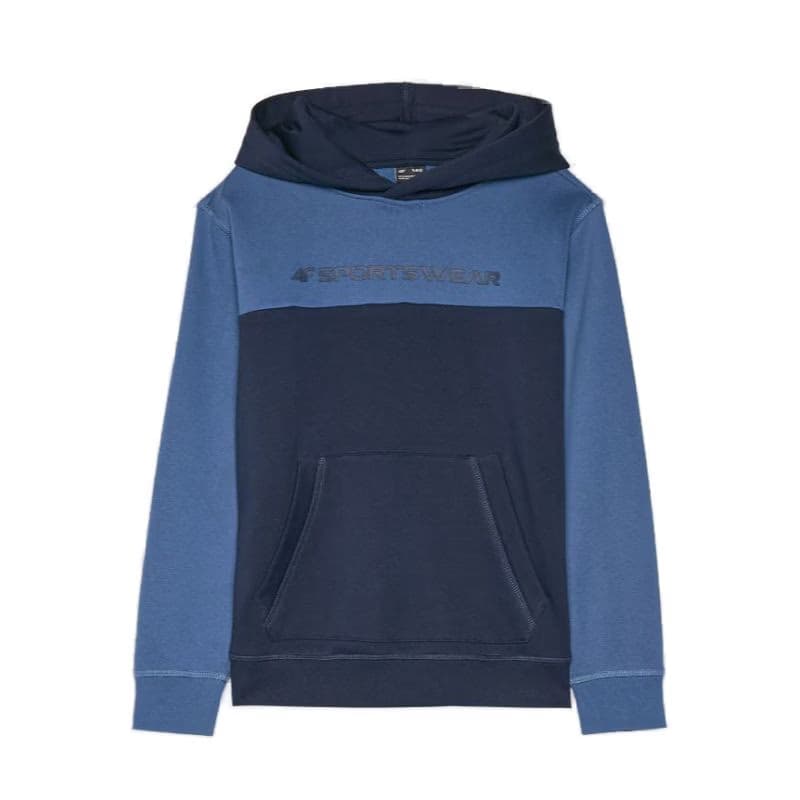 Chlapčenská mikina s kapucňou 4F JUNIOR SWEATSHIRT-JWAW24TSWSM1222-30S-DARK BLUE 5