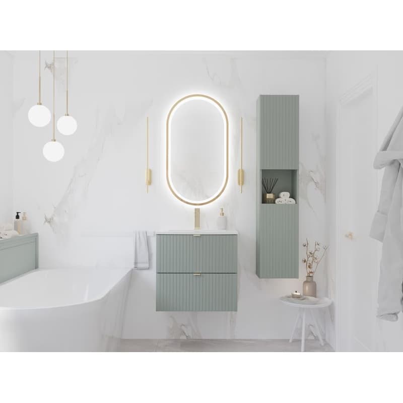 ArtCom Vysoká skrinka do kúpeľne LINE Reed Green 80-03-2D 6