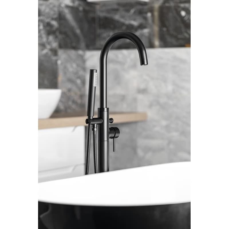 AQUALINE - CETO vaňová batéria do podlahy, čierna mat BV357B 3