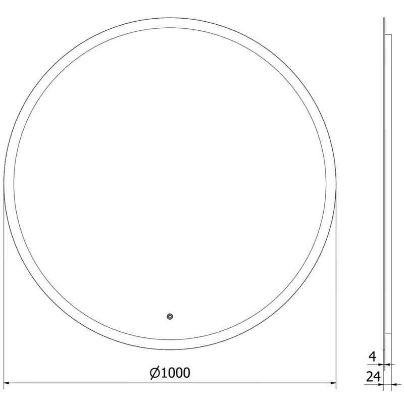 MEXEN - Oro zrkadlo s osvetlením 100, LED 6000K, 9824-100-100-611-00 6