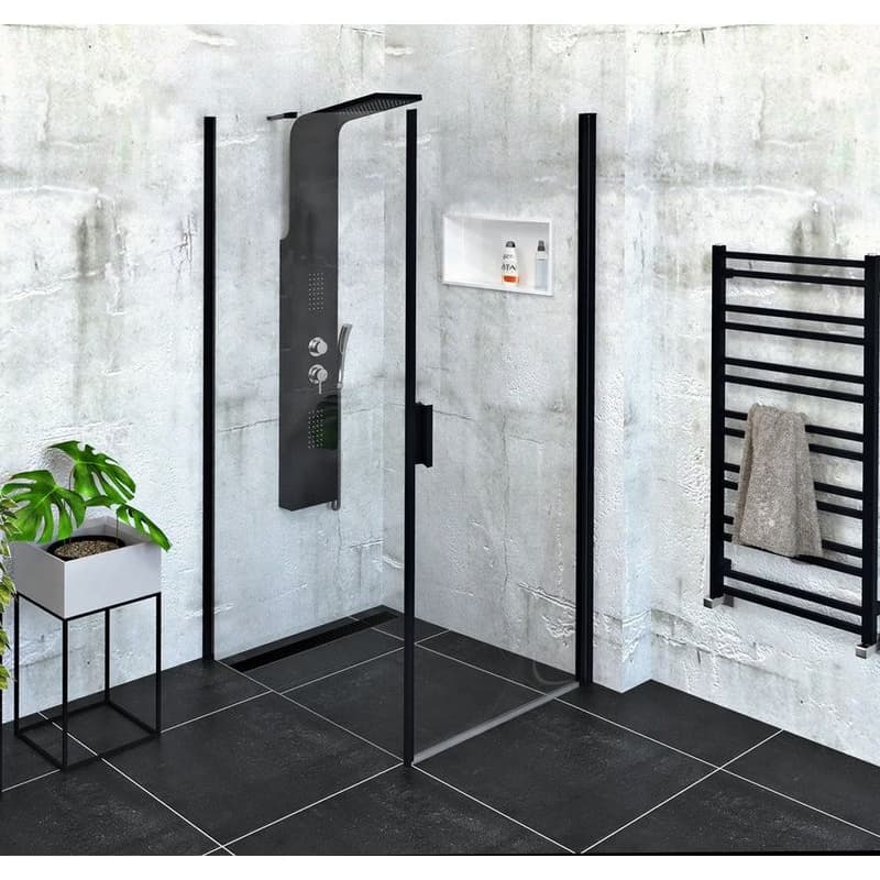 POLYSAN - ZOOM Black obdĺžniková sprchová zástena 800x900 L/P varianta ZL1280BZL3290B