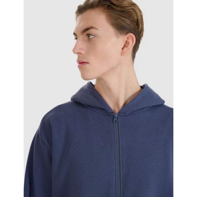 Pánska mikina so zipsom 4F SWEATSHIRT-WSS25TSWSM1584-22S-ANTHRACITE 2
