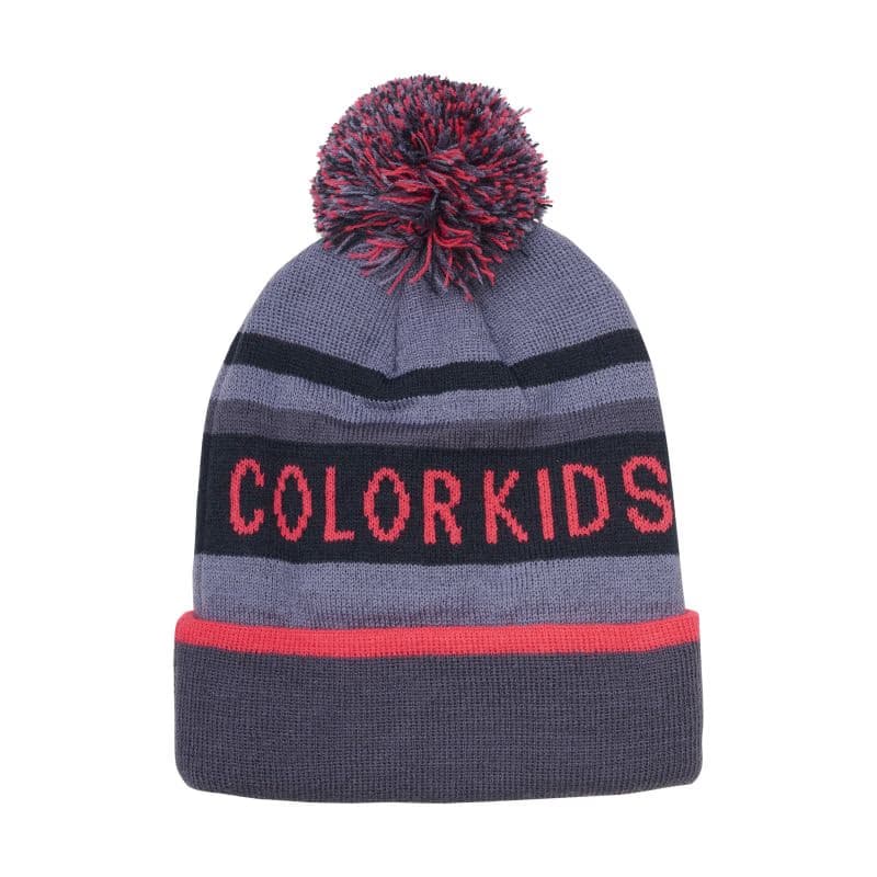 Detská zimná čiapka COLOR KIDS Hat - Logo CK-6915-Graystone 2