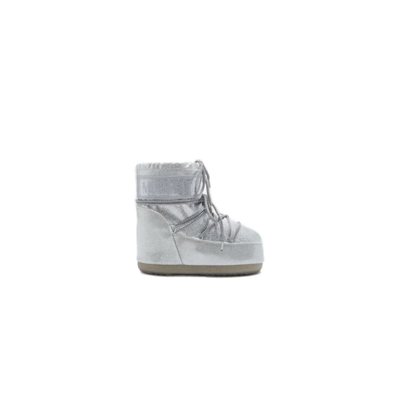 Dámske nízke zimné topánky MOON BOOT MB ICON LOW GLITTER-H001 SILVER