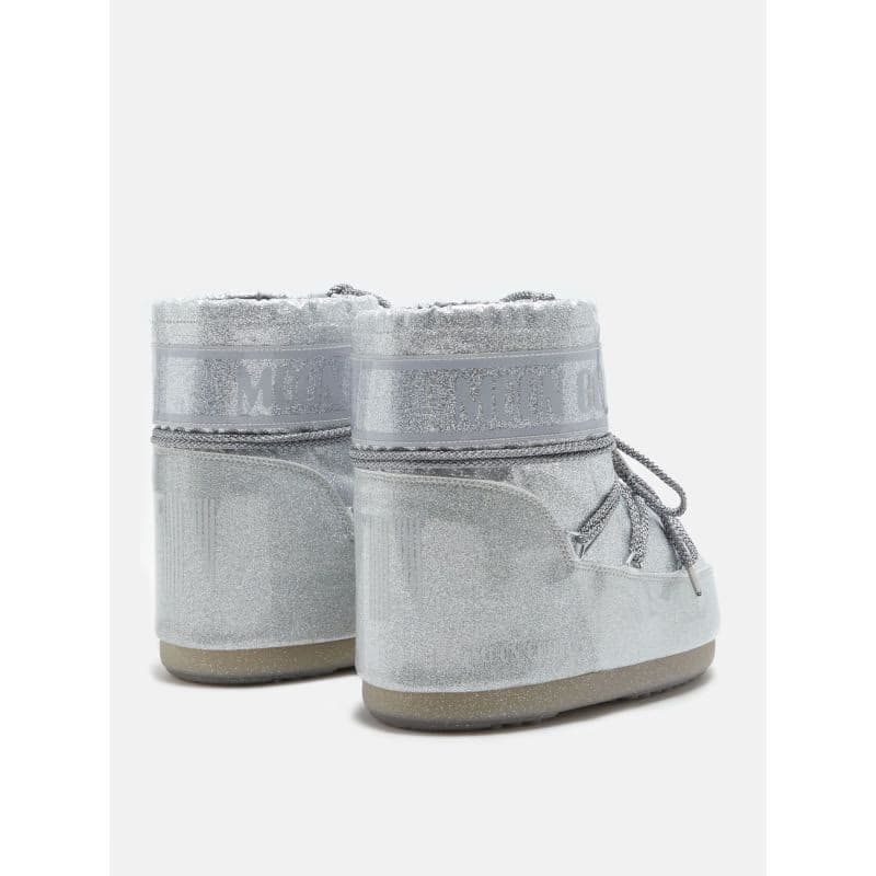 Dámske nízke zimné topánky MOON BOOT MB ICON LOW GLITTER-H001 SILVER 3