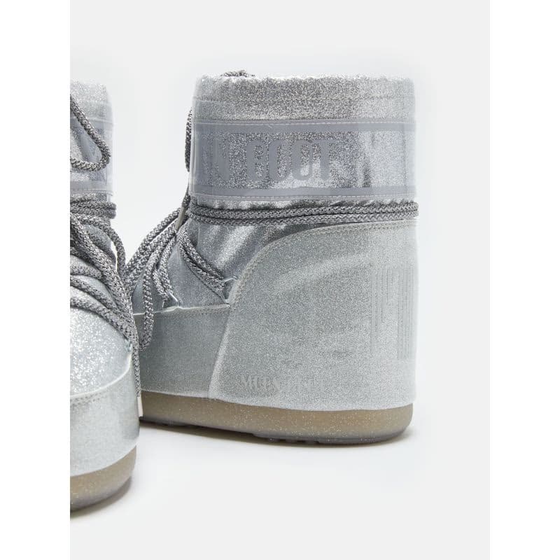 Dámske nízke zimné topánky MOON BOOT MB ICON LOW GLITTER-H001 SILVER 4