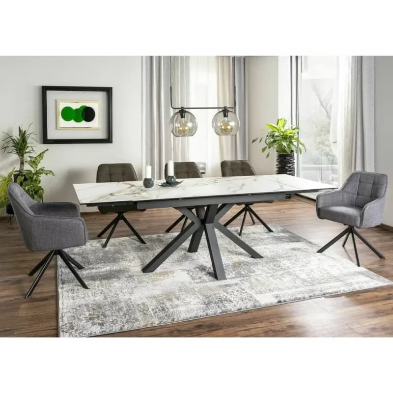 Stôl Columbus Ceramic Amber Bianco 5
