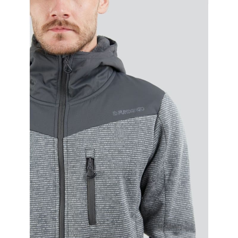 Pánska mikina so zipsom FUNDANGO Ashford Insulated Fleece Jacket-745-grey heather 5