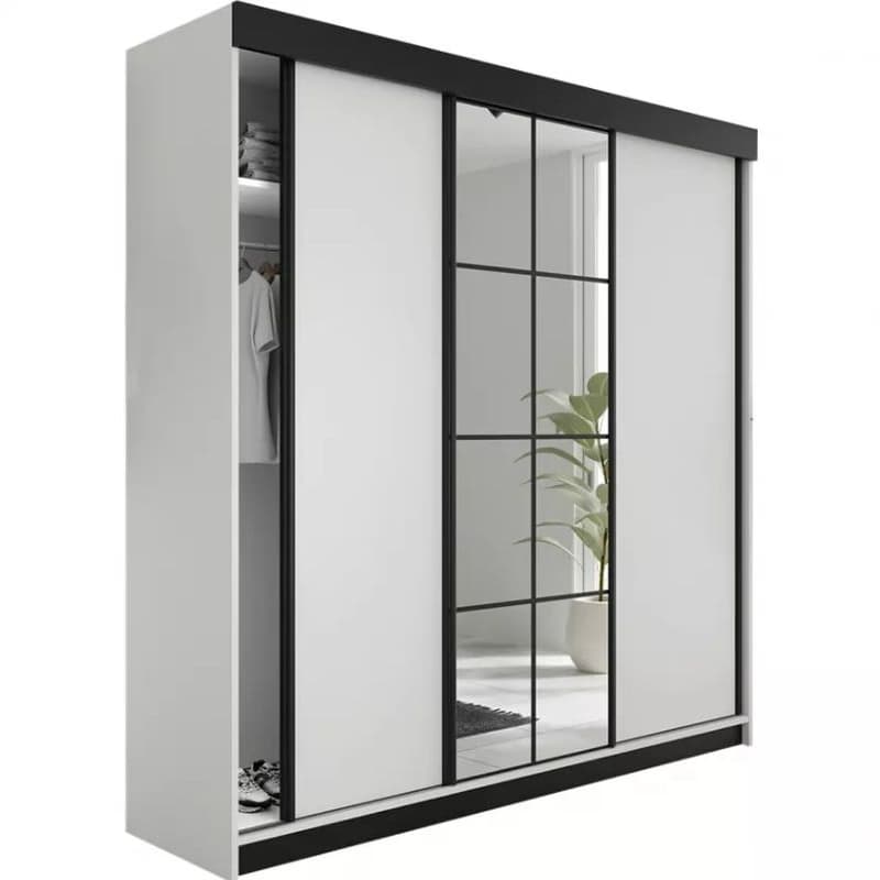 KIER Šatníková skriňa ROMALA | biela 200 cm
