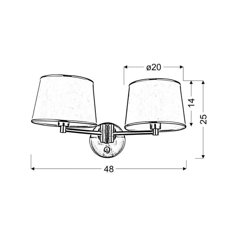 Nástenná lampa IBIS Candellux 6