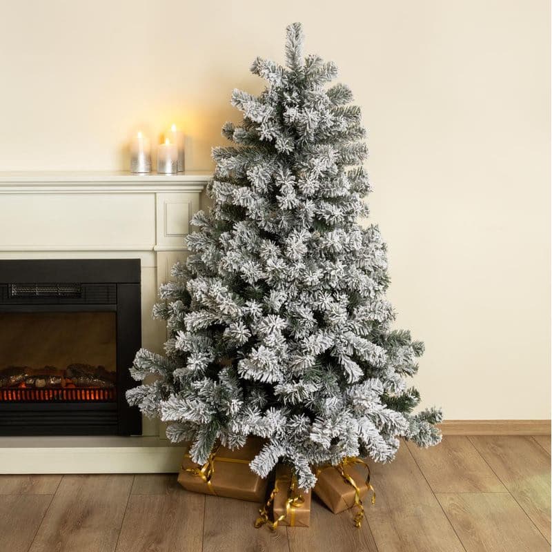 Umelý vianočný stromček 150 cm, s imitáciou snehu