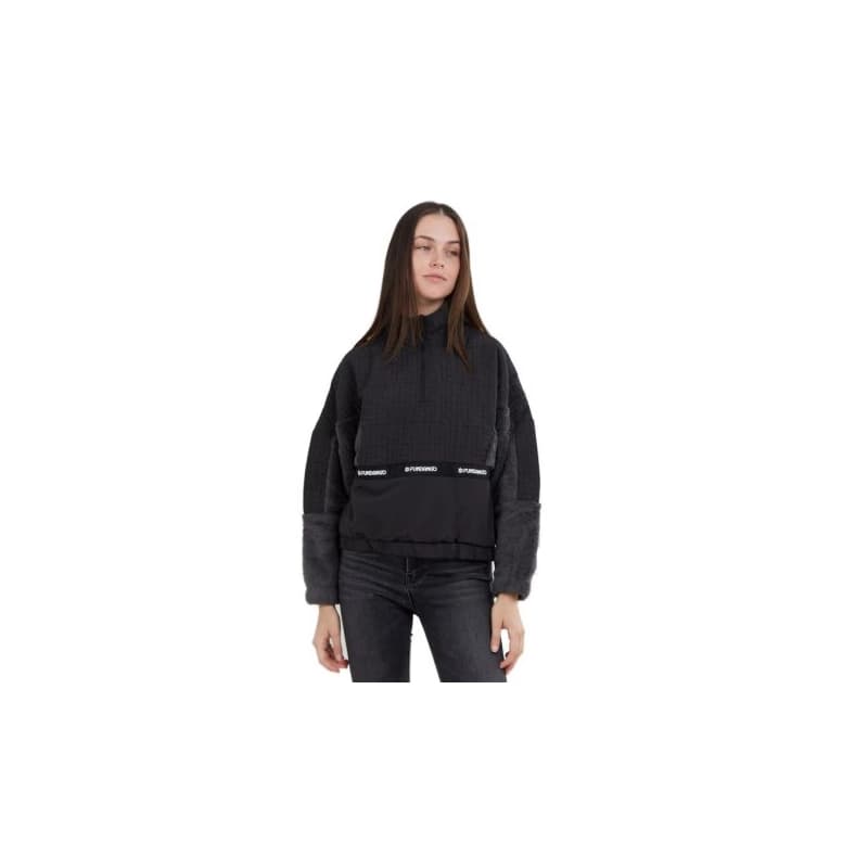 Dámska flisová mikina FUNDANGO Calypso Hybrid Pullover-890-black