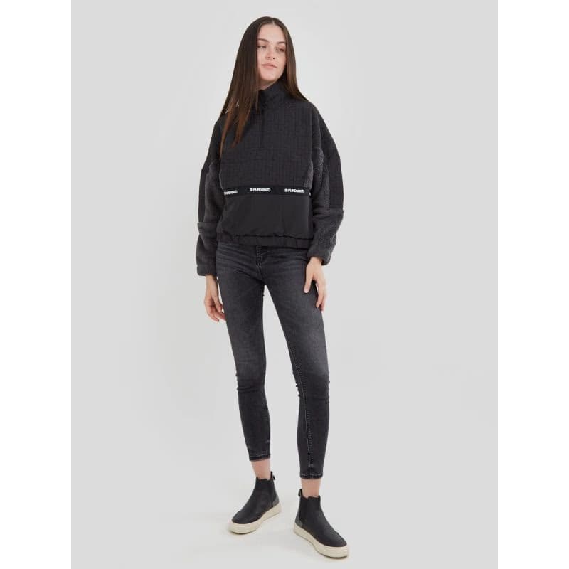 Dámska flisová mikina FUNDANGO Calypso Hybrid Pullover-890-black 4