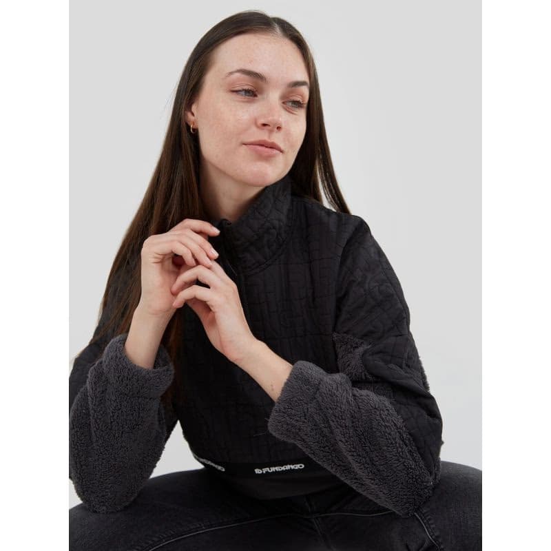 Dámska flisová mikina FUNDANGO Calypso Hybrid Pullover-890-black 5