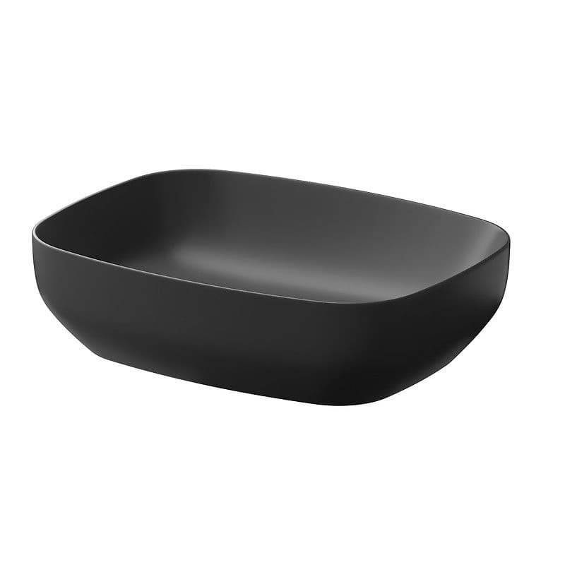 CERSANIT - Umývadlo na dosku LARGA Rectangular antracitová mat (50x38) K677-013