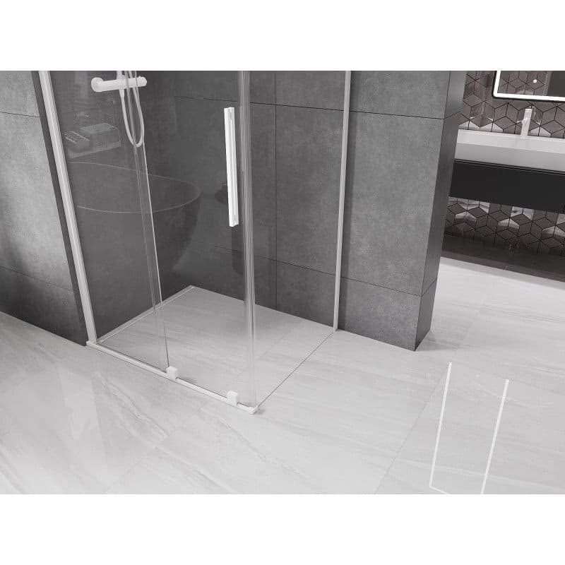 MEXEN/S - Velár sprchovací kút 90 x 80, transparent, biela 871-090-080-01-20 6