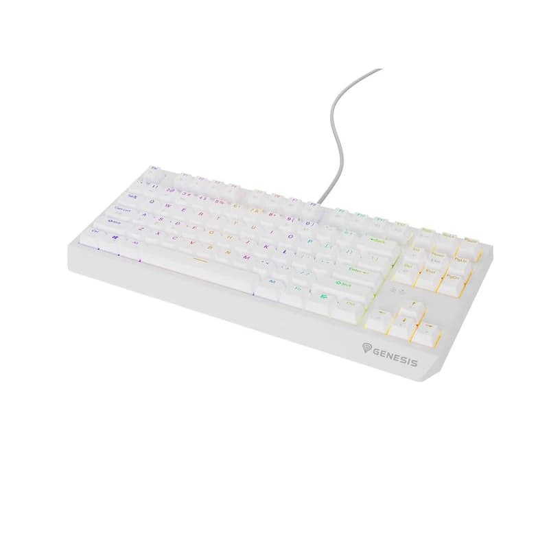 Genesis herná klávesnica THOR 230/TKL/RGB/Outemu Brown/Drôtová USB/US layout/Biela 2