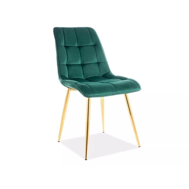 Signal Jedálenská stolička CHIC VELVET | zlaté nohy Farba: Granátová / Bluvel 86 5