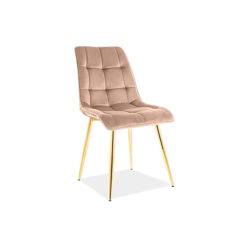 Signal Jedálenská stolička CHIC VELVET | zlaté nohy Farba: Granátová / Bluvel 86 6