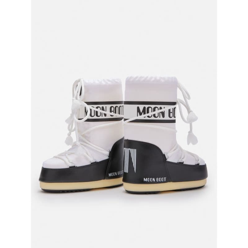 Juniorské vysoké zimné topánky MOON BOOT MB ICON NYLON JR, NA02 BLACK WHITE 2