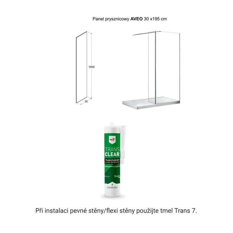 BESCO - Pevná stena AVEO a AVEO DUE - Pevná stena - 30 cm BCAVEO30 1