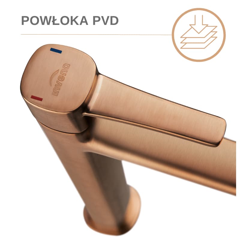 INVENA - Umývadlová batéria vysoká GLAMOUR meď BU-02-W14-V 3