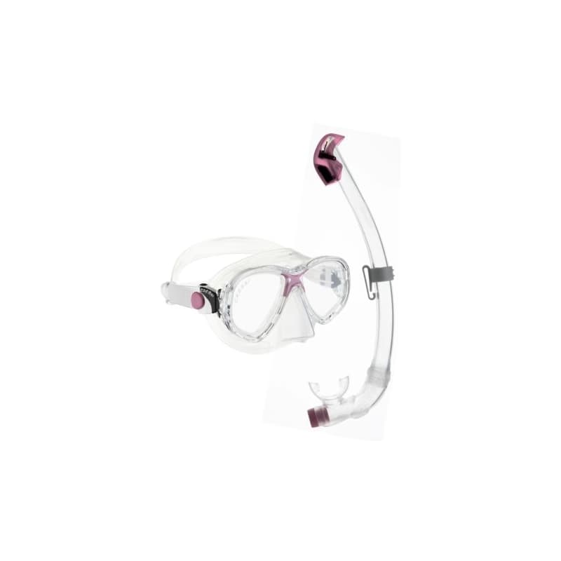 Juniorský potápačský šnorchlovací set CRESSI MAREA JUNIOR + SEAL DRY JUNIOR COMBO CLEAR PINK