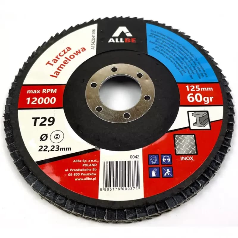 Lamelový brúsny kotúč na kov 125 mm P60 1