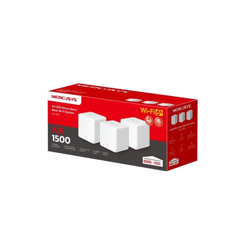 TP-Link WiFi smerovač Mercusys Halo H60X(3-pack) WiFi 6, AX1500, 3x GLAN2,4/5 GHz 2