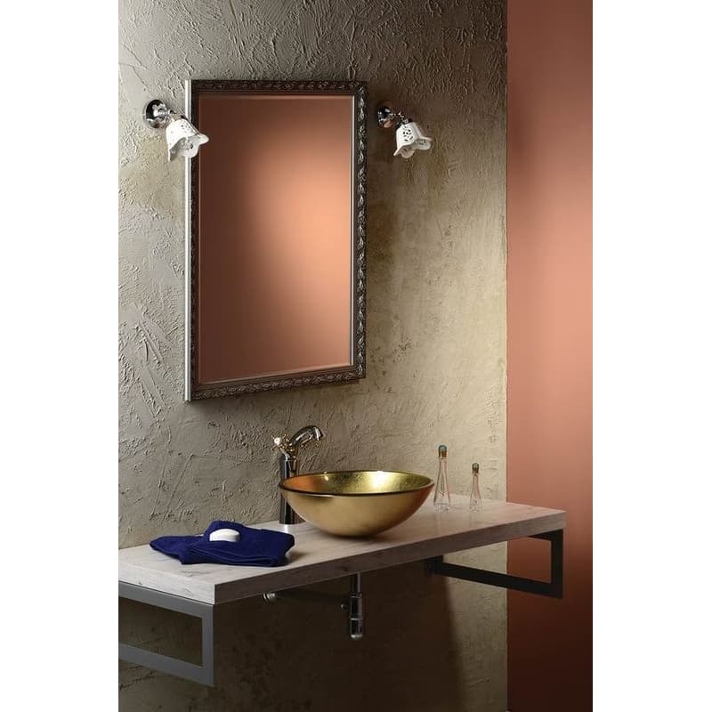 SAPHO - SHAY sklenené umývadlo na dosku priemer 42cm, zlatá 2501-22 4