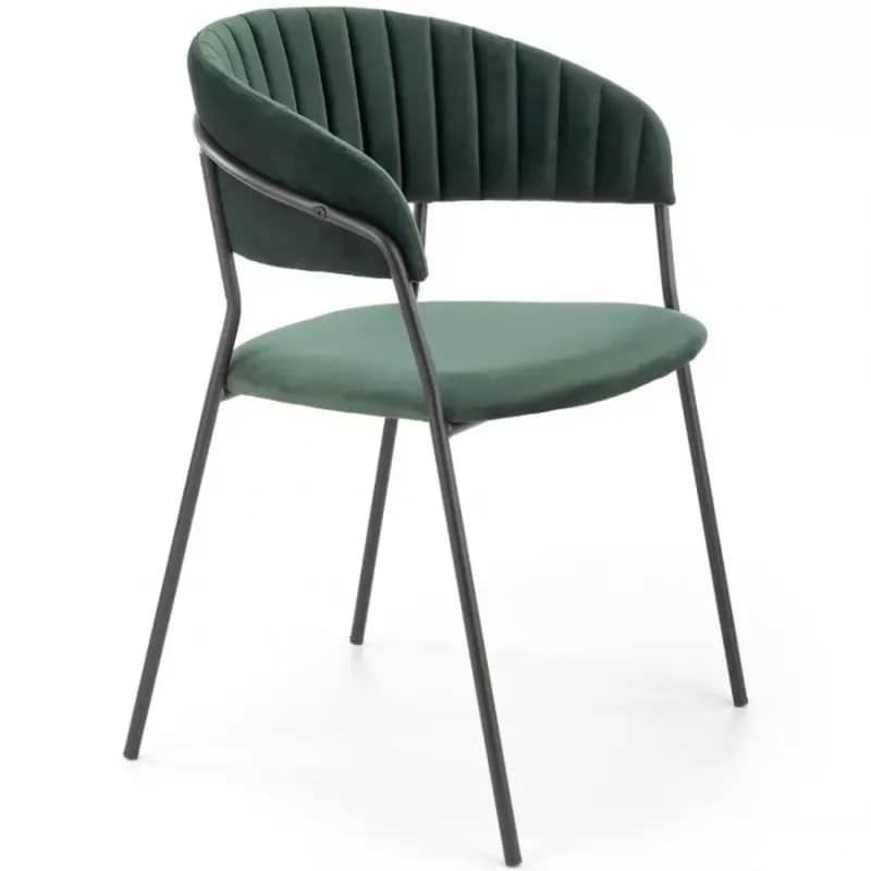 Stolička K426 Velvet/Kov Tmavozelený 1