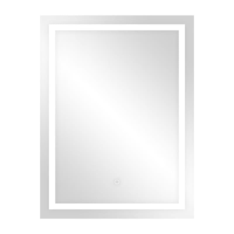 LED zrkadlo obdĺžnikové 60x80 cm, vertikálne, vstavaný vypínač, s okrajom, 4000K (ORNO)