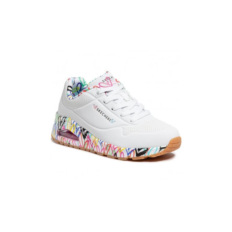 Dámska rekreačná obuv SKECHERS Uno Loving Love W white