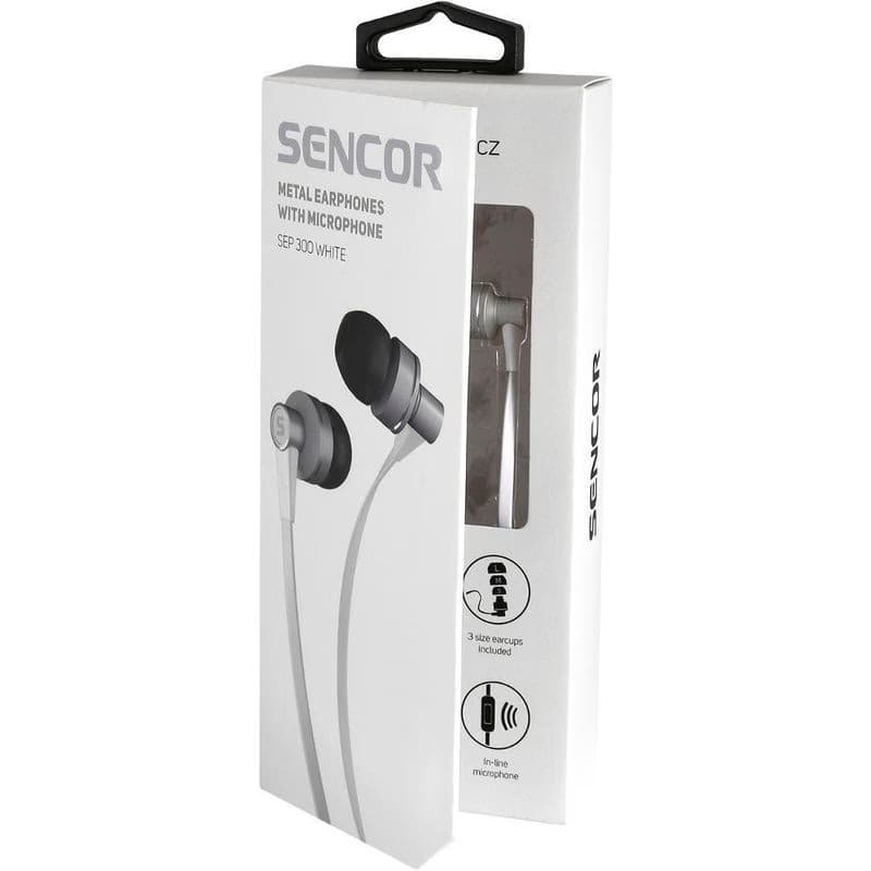 SEP 300 MIC WHITE MET SLÚCHADLÁ SENCOR 2