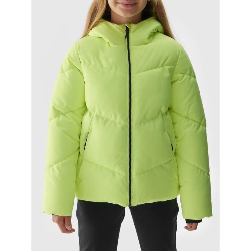 Dievčenská lyžiarska bunda 4F JUNIOR TECHNICAL JACKET-JAW23TTJAF293-72N-LEMON NEON 6