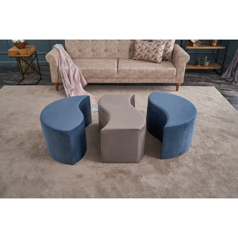 Puf Alya Puf - Blue, Mink 1